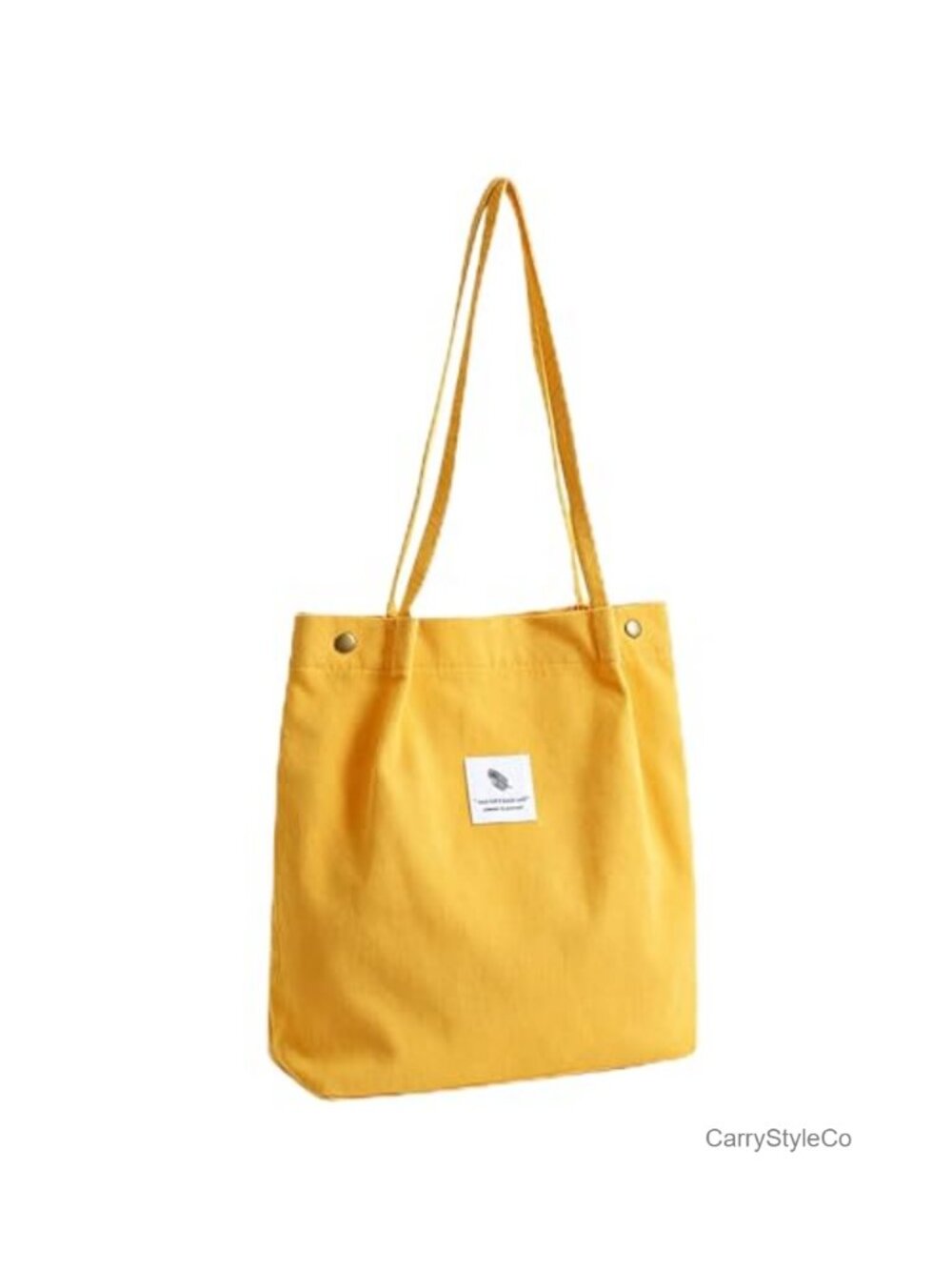Corduroy Tote Bag Washable Foldable Travel Shoulder Bag Inner Pockets